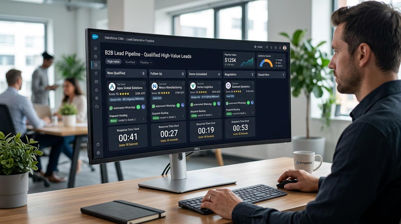 B2B Lead Generation and CRM Management Dashboard