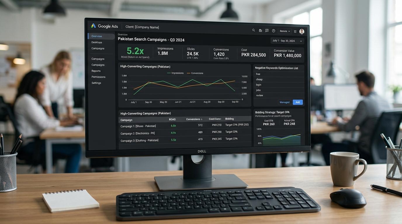 Street-to-Screen search conversion and ROAS tracking in Pakistan