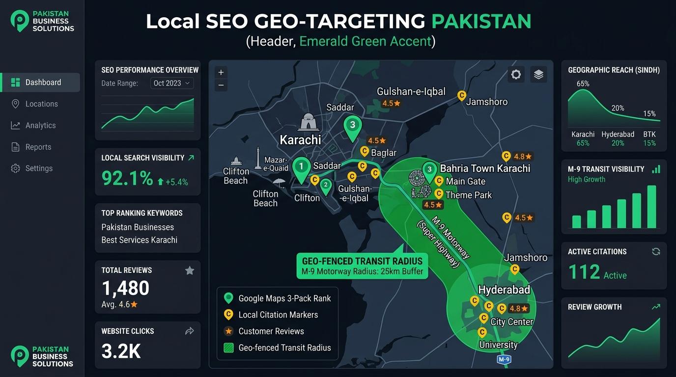 Green Marketing Pakistan Local SEO Google Maps 3-Pack Ranking in Karachi