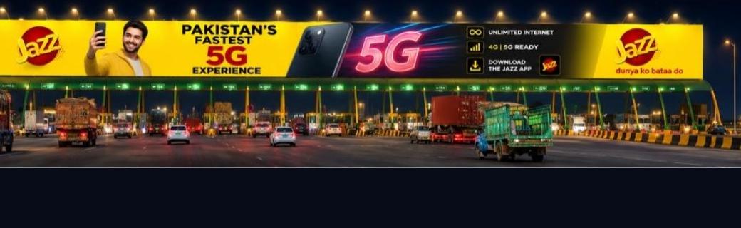 Hyderabad Toll Plaza Gantry 320 x 7 ft 24/7 Night View