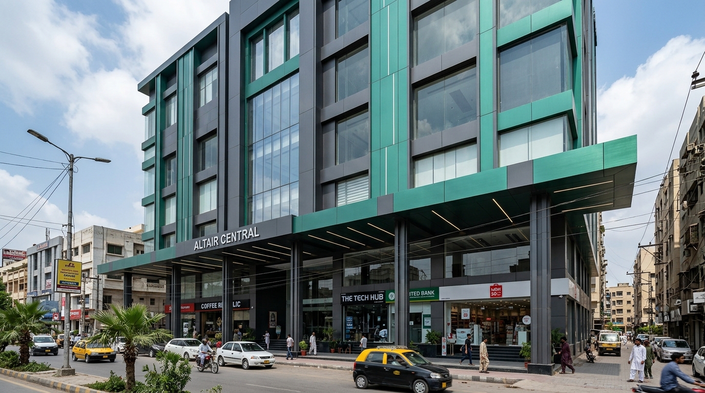 Architectural Commercial ACP Cladding Facade Installation in Karachi